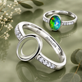 Sterling Silver Ring Setting Blank – 6x8mm Oval Bezel, CZ Shank Mount for Women