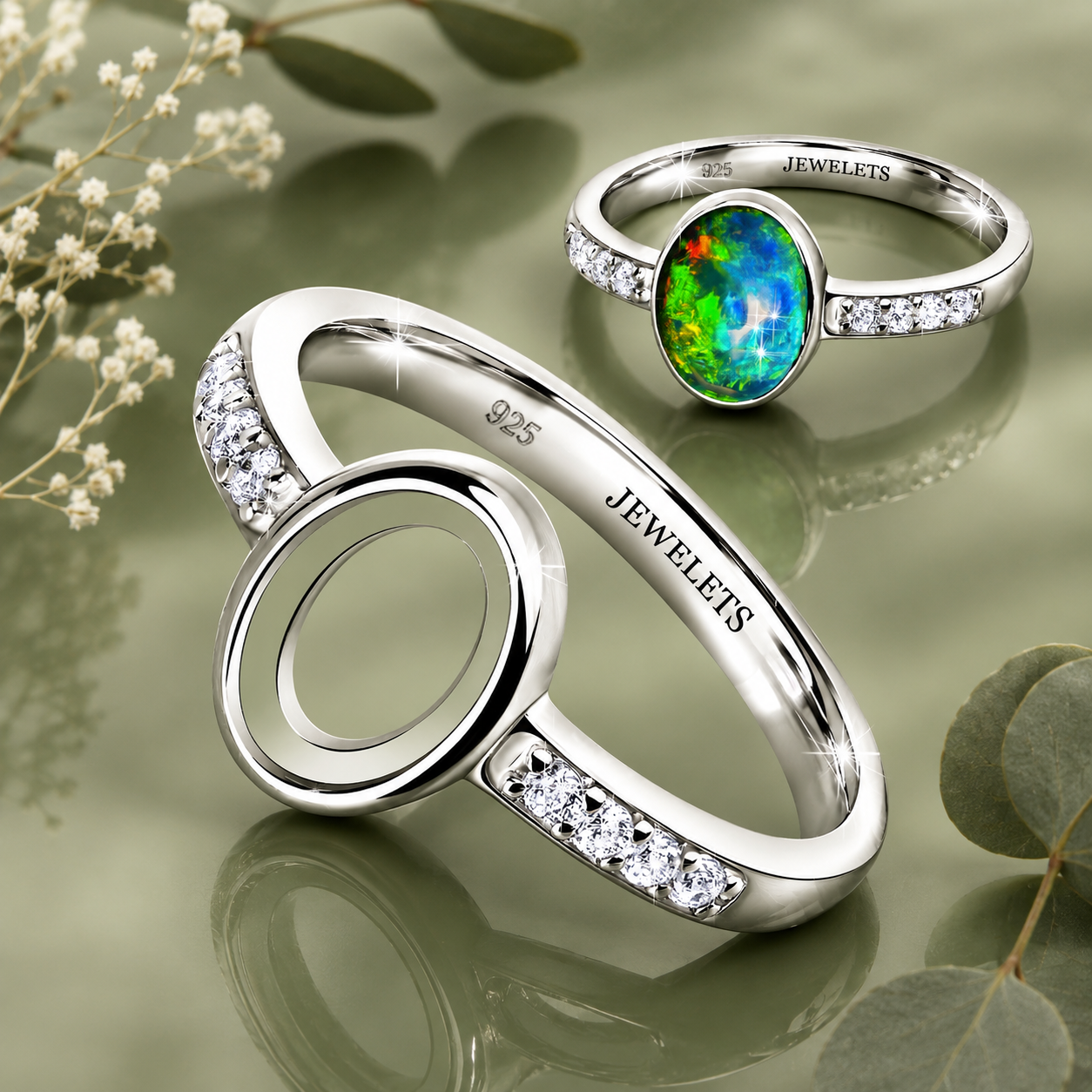 Sterling Silver Ring Setting Blank – 6x8mm Oval Bezel, CZ Shank Mount for Women