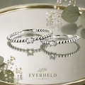 925 Silver Ring Setting Blank – 3mm Round Prong, Beaded Stackable Band