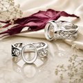 Sterling Silver Ring Setting Blank – 10x8mm Oval Bezel, Bold Celtic Knotwork Band