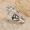 Sterling Silver Celtic Ring Setting Blank, 5x7mm Oval Bezel