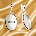 Sterling Silver 10x14 mm Pendant Blank – Oval Bezel Cup for Resin