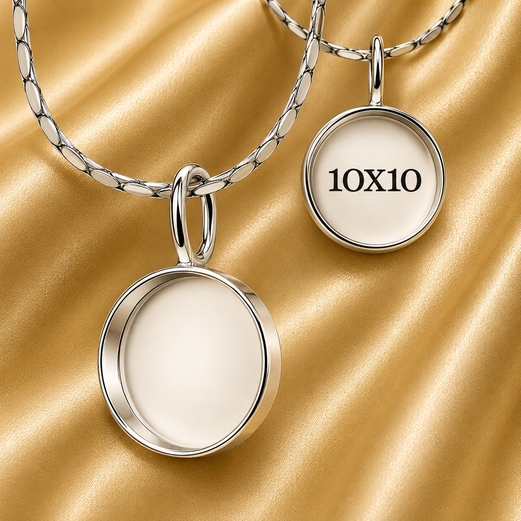 Sterling Silver 10mm Bezel Pendant Blank – DIY Keepsake Setting