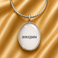 Sterling Silver Oval Bezel Pendant Blank – DIY Keepsake Jewelry (20x15mm)