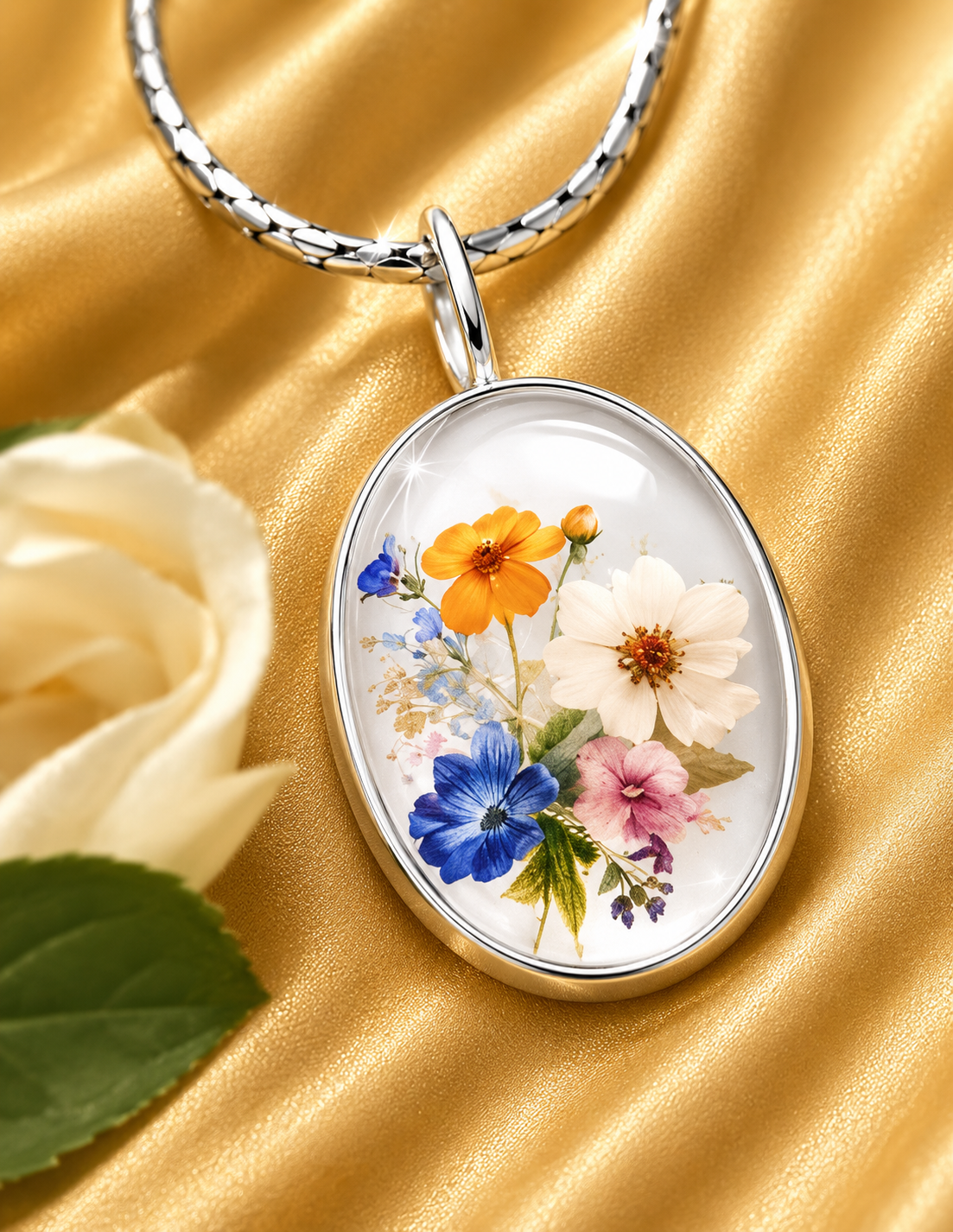 Sterling Silver Oval Bezel Pendant Blank – DIY Keepsake Jewelry (20x15mm)