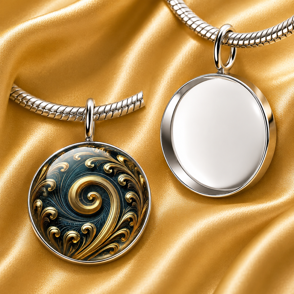 Sterling Silver 14mm Round Bezel Cup Pendant – DIY Memory Jewelry Setting