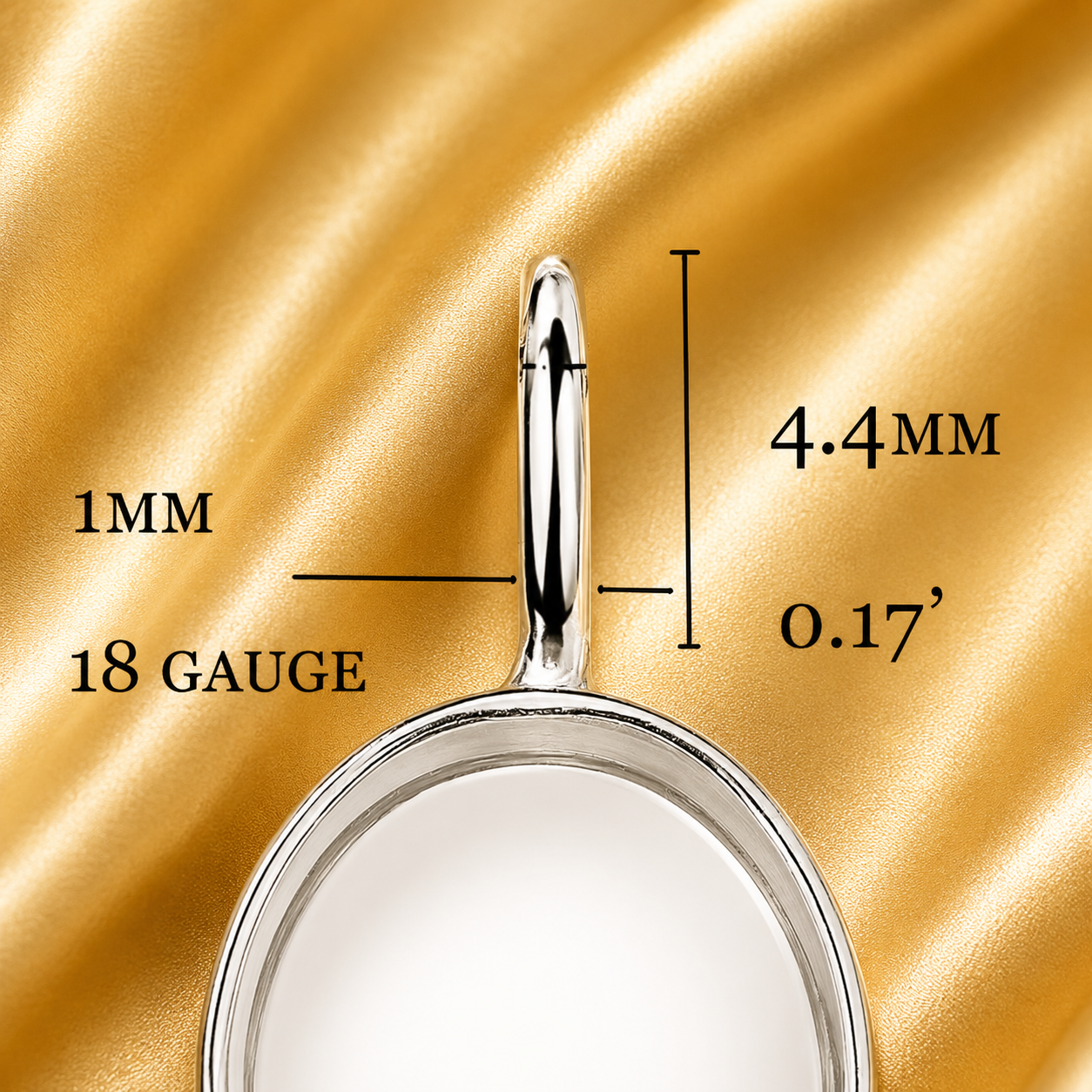 Sterling Silver 14mm Round Bezel Cup Pendant – DIY Memory Jewelry Setting